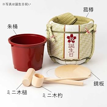 Amazon.co.jp: 岸本吉二商店 ミニ鏡開きセット 菰樽 マグネット